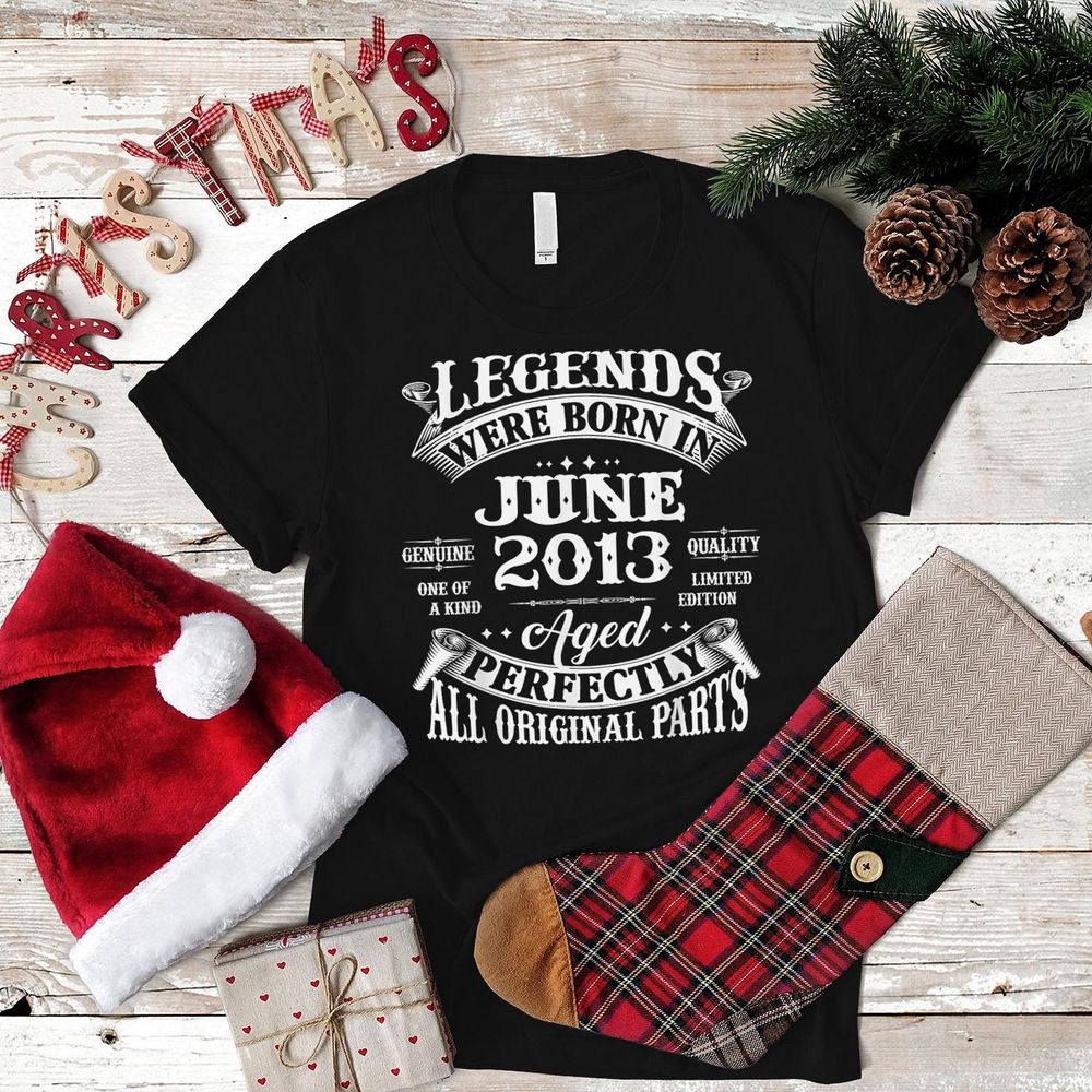 Legend Tee June Tee 2013 12th Birthday Gift 12 Years Old T-Shirt Shirt Unisex Standard T-Shirt black s