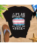 If This Flag Offends You Trans Rainbow Pride Transgender T-Shirt Shirt Kids Standard T-Shirt black xs