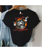If You Give A Cat A Cupcake Shirt Shirt Men's Long Sleeved T-Shirt black s