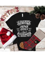 Legend Tee June Tee 2013 12th Birthday Gift 12 Years Old T-Shirt Shirt Unisex Standard T-Shirt black s
