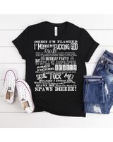 Oh I'm Flashed I' Mohhh My Fucking God Due Typography T-Shirt Shirt Men's Zip Hoodie black s