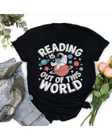 Reading Is Out Of This World Space Funny Books Lover T-Shirt Shirt Men's Tank Top black s
