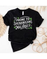Saint Paddy's Day Apparel Prone To Shenanigans & Malarkey T-Shirt Shirt Women's Tank Top black s