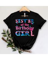 Sister Of The Birthday Girl Troll Family Party Decorations T-Shirt Shirt Unisex Hoodie black s